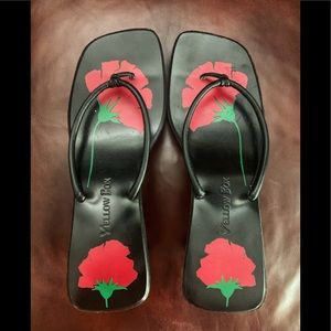 Yellow Box Sandals - Size 9.